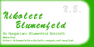 nikolett blumenfeld business card